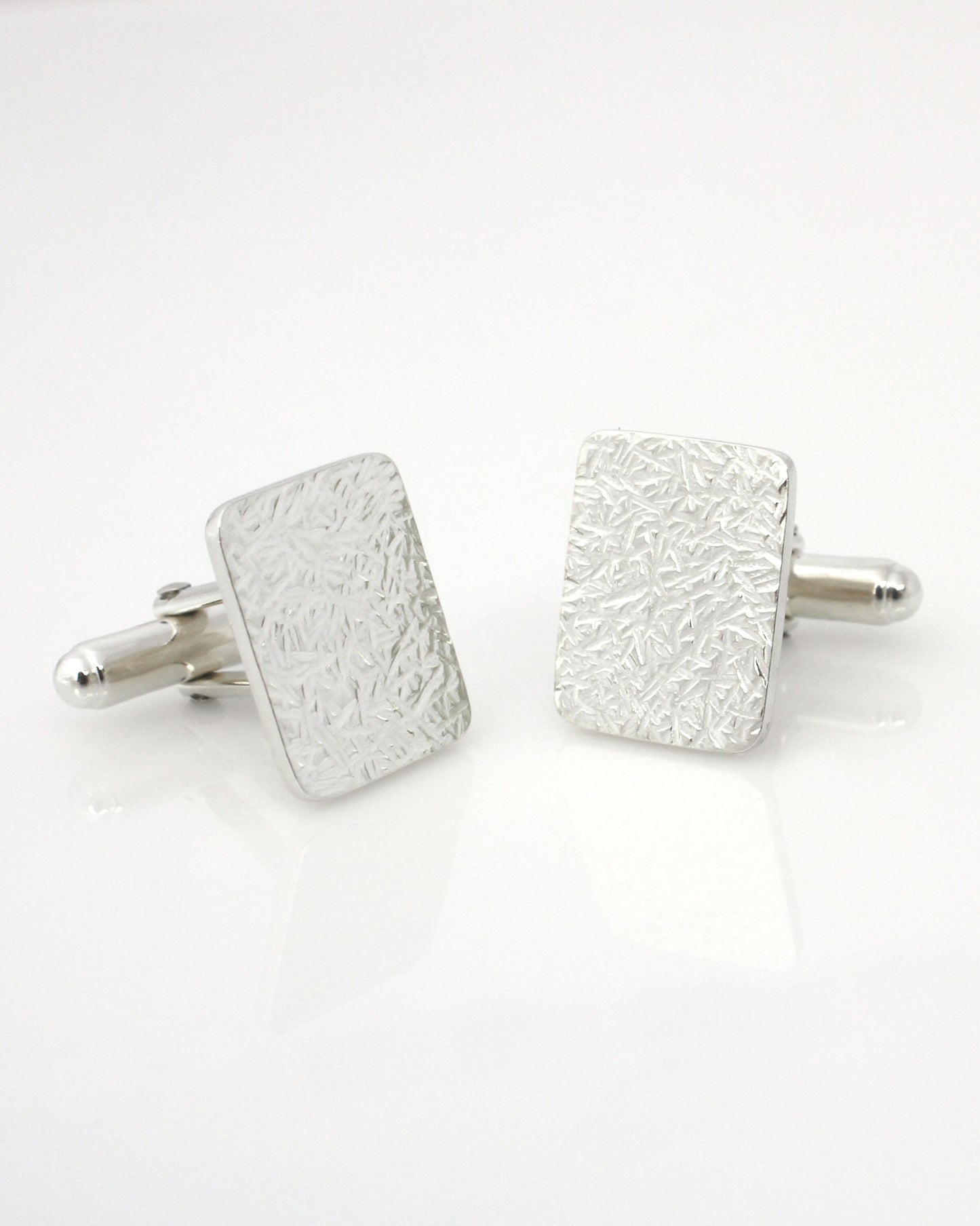 elegant rectangle textured breakthrough cufflinks by aurelium nz