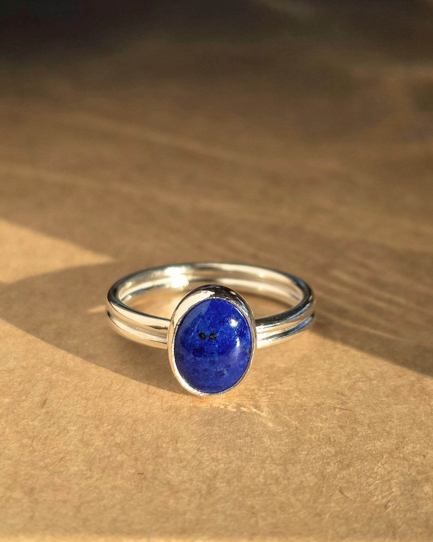 lapis lazuli ring handmade in christchurch