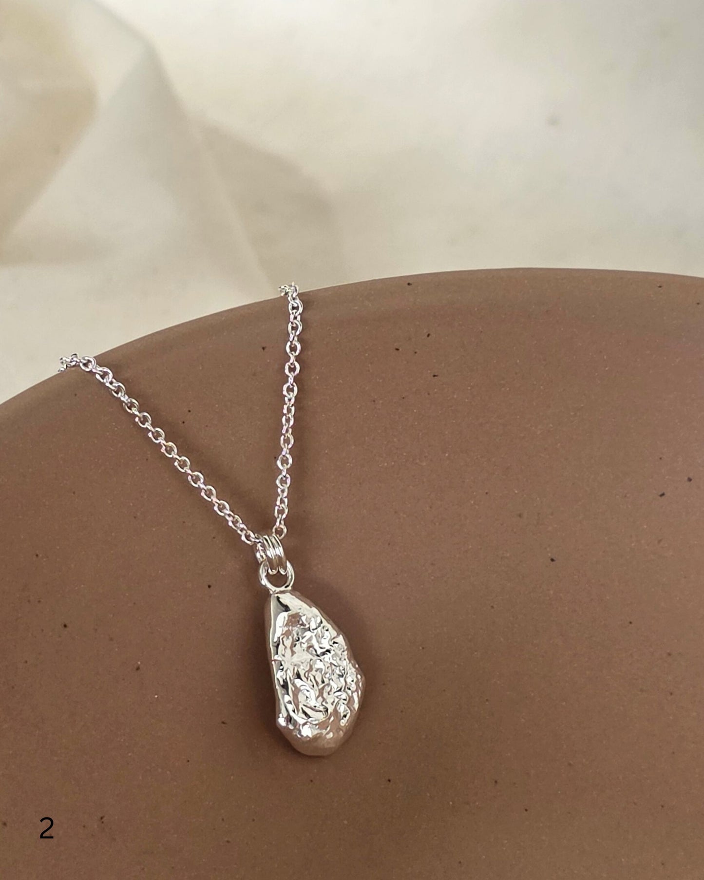 Molten Imprint Pendant | Silver