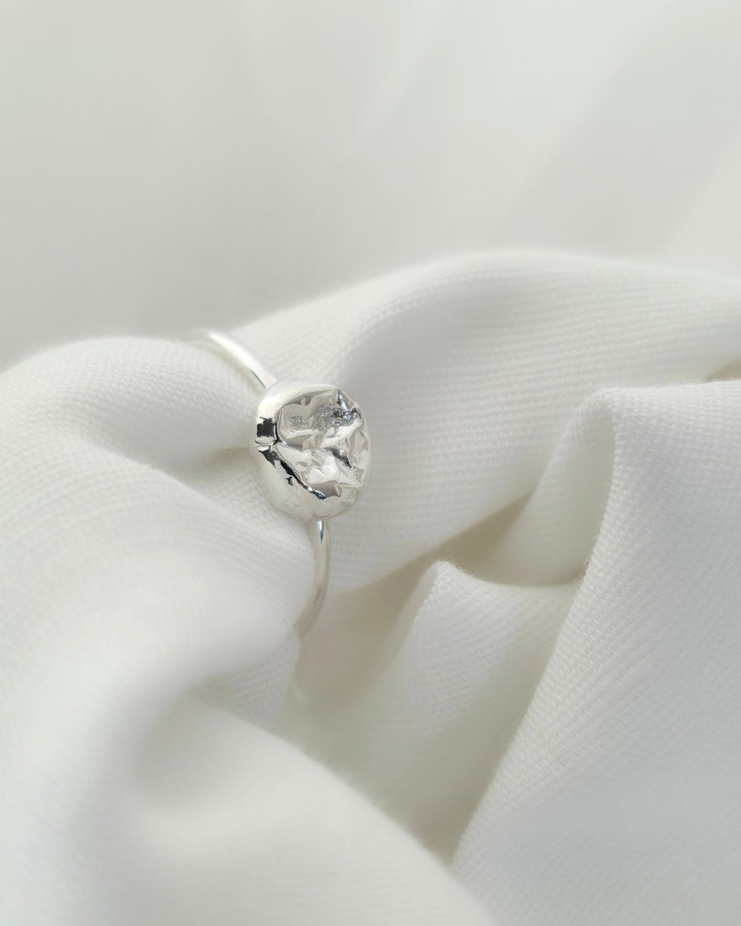 Molten Nugget Ring | Silver