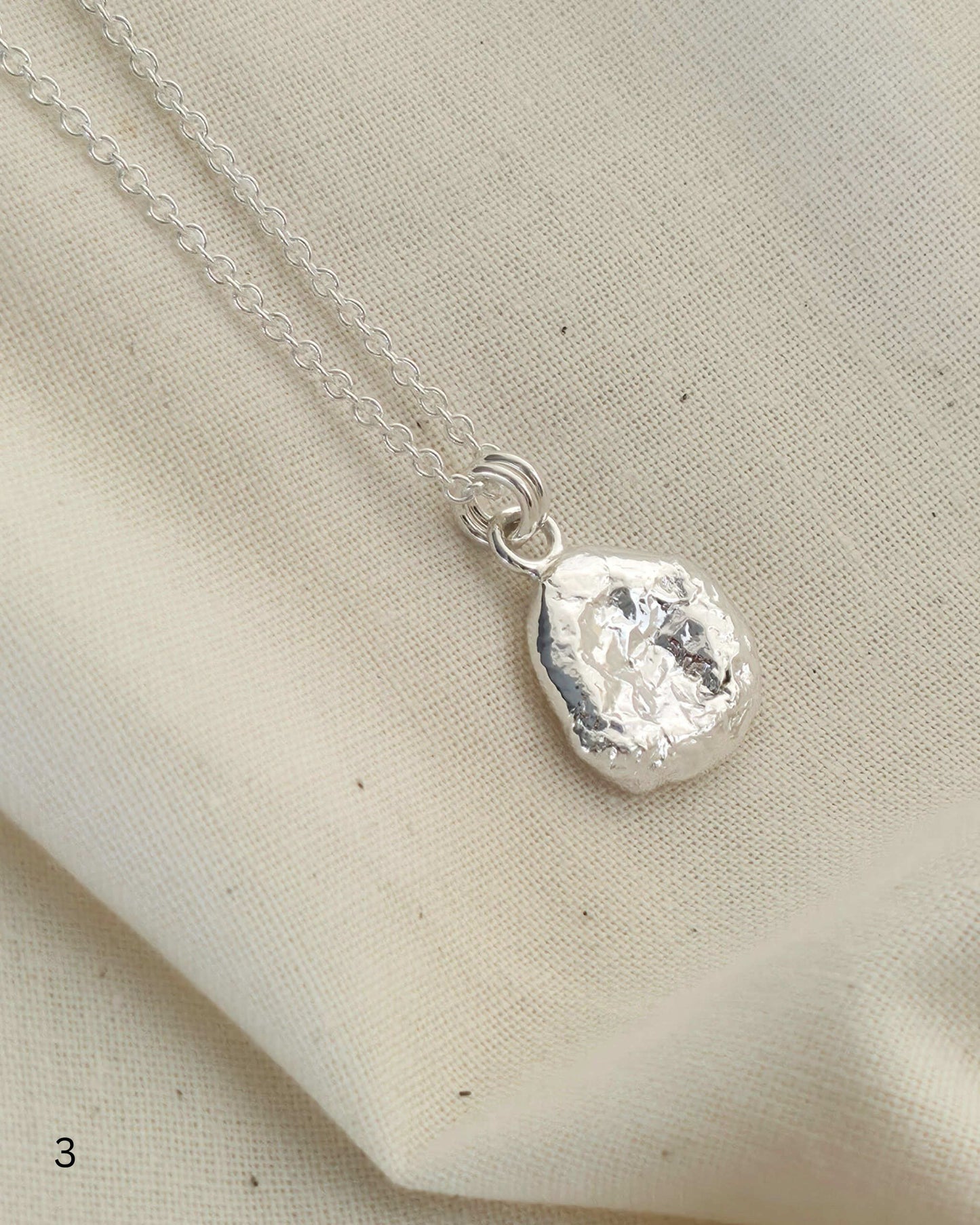 Molten Imprint Pendant | Silver