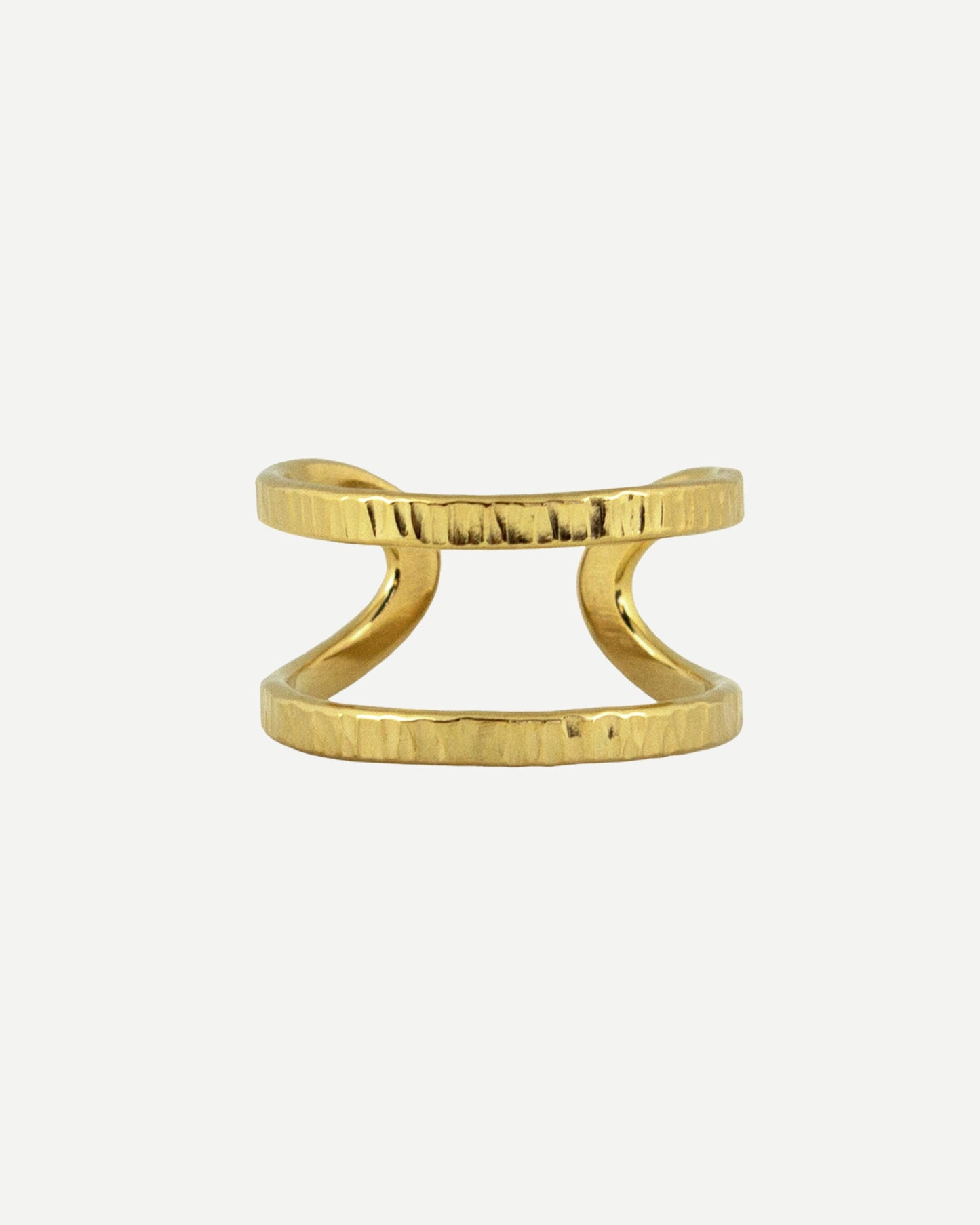 timeless gold textured wrap ring handmade in christchurch nz