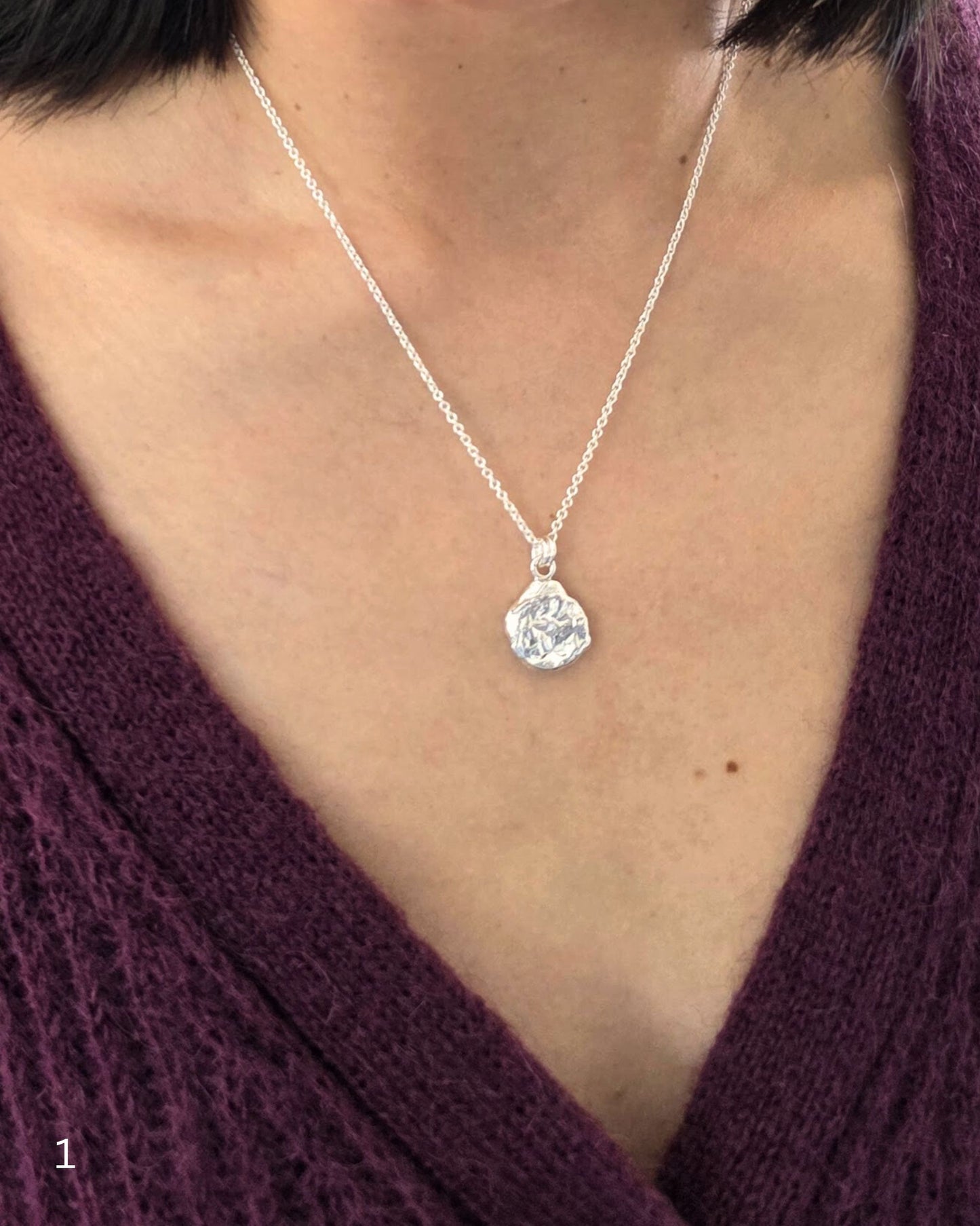 Molten Imprint Pendant | Silver