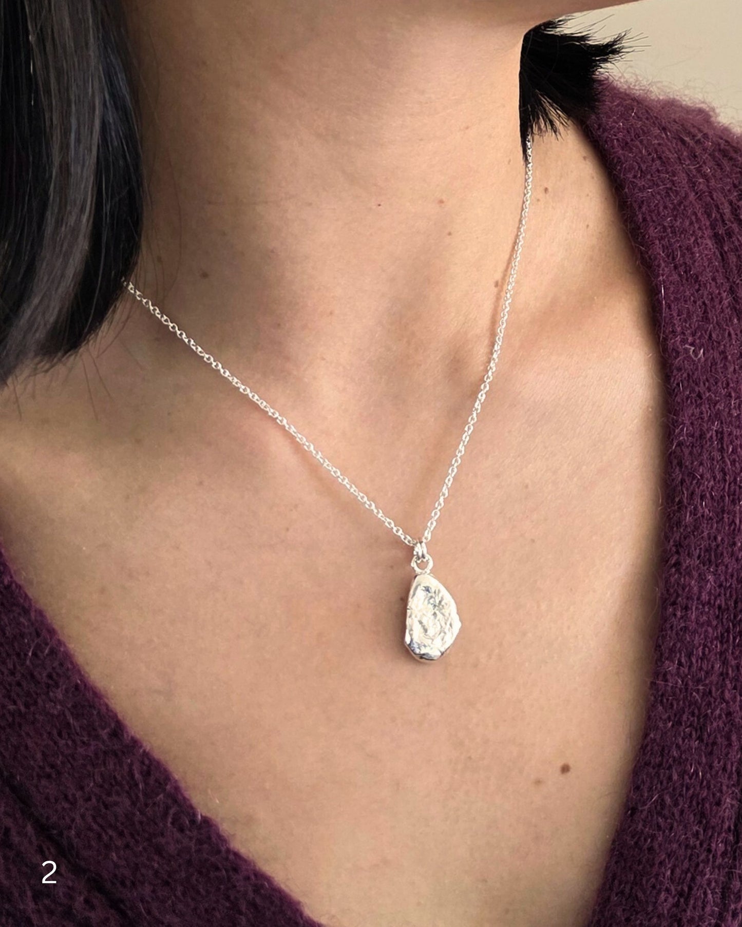 Molten Imprint Pendant | Silver