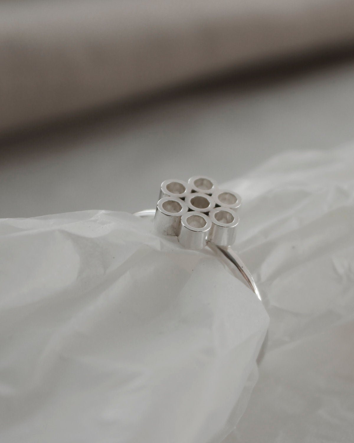 delicate and simple sterling silver ring by aurelium