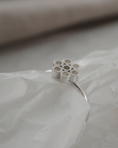 delicate and simple sterling silver ring by aurelium