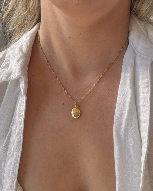 Molten Pebble Necklace | Small | Gold