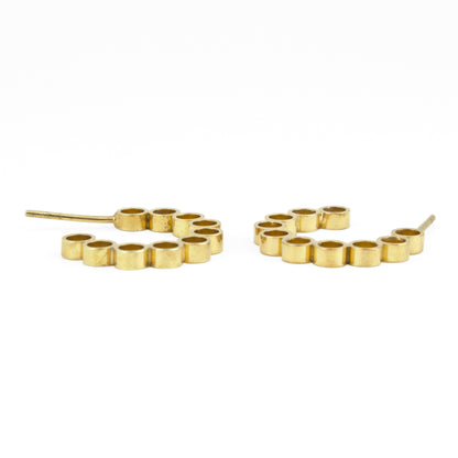 minimalist gold elements hoop earrings by aurelium nz