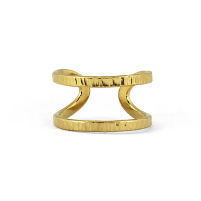 handmade minimalist gold wrap ring by aurelium