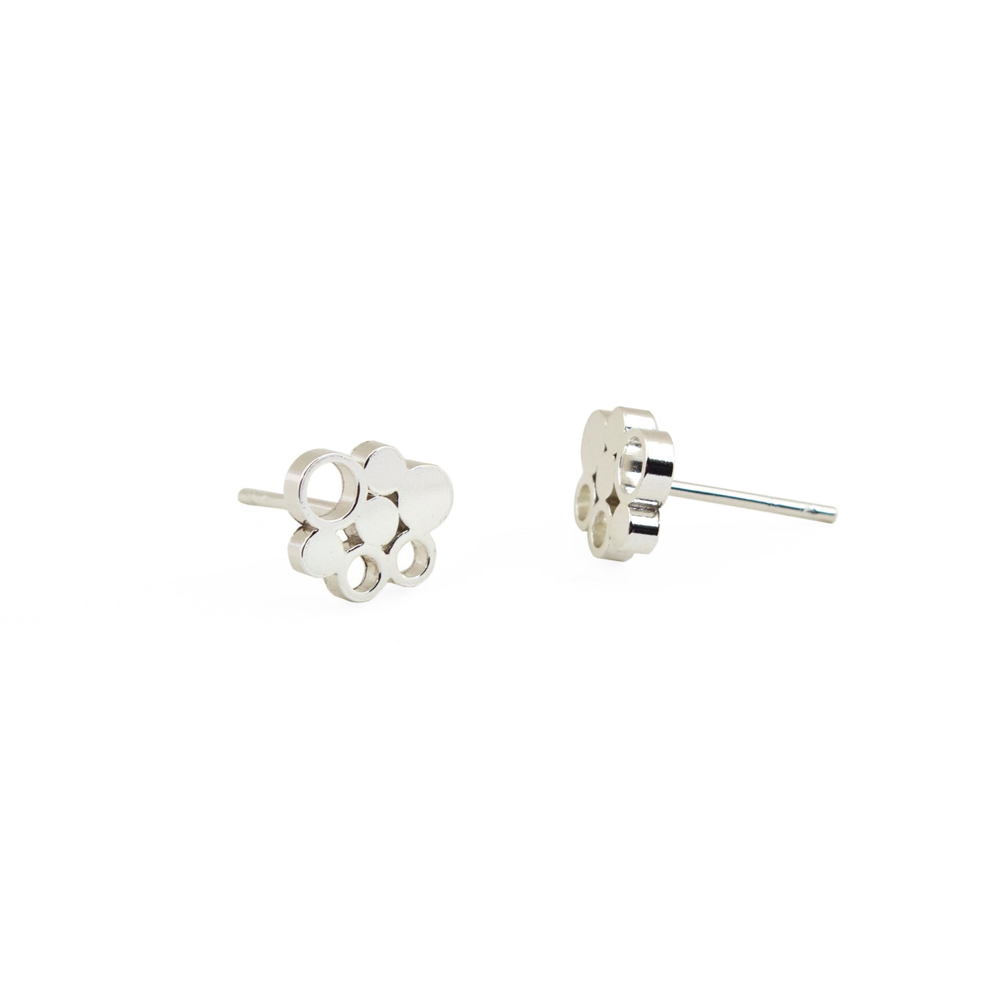 minimalist sterling silver elements stud earrings by aurelium nz