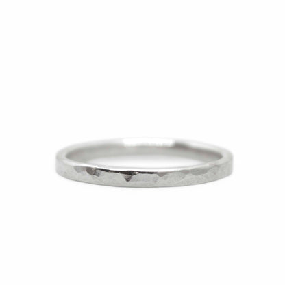 handmade sterling silver dimple ring on white background