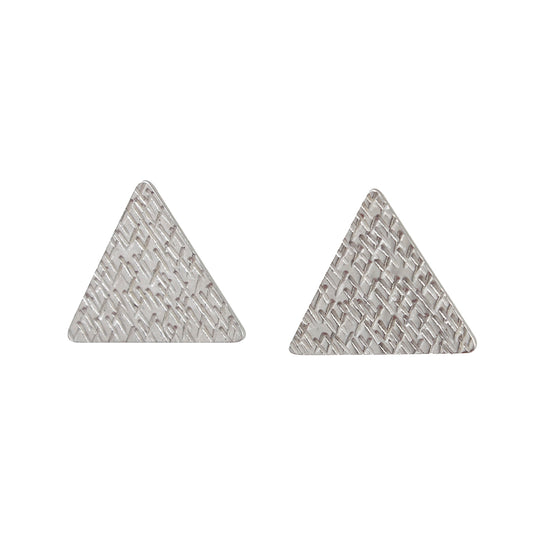handmade sterling silver grid earrings by aurelium