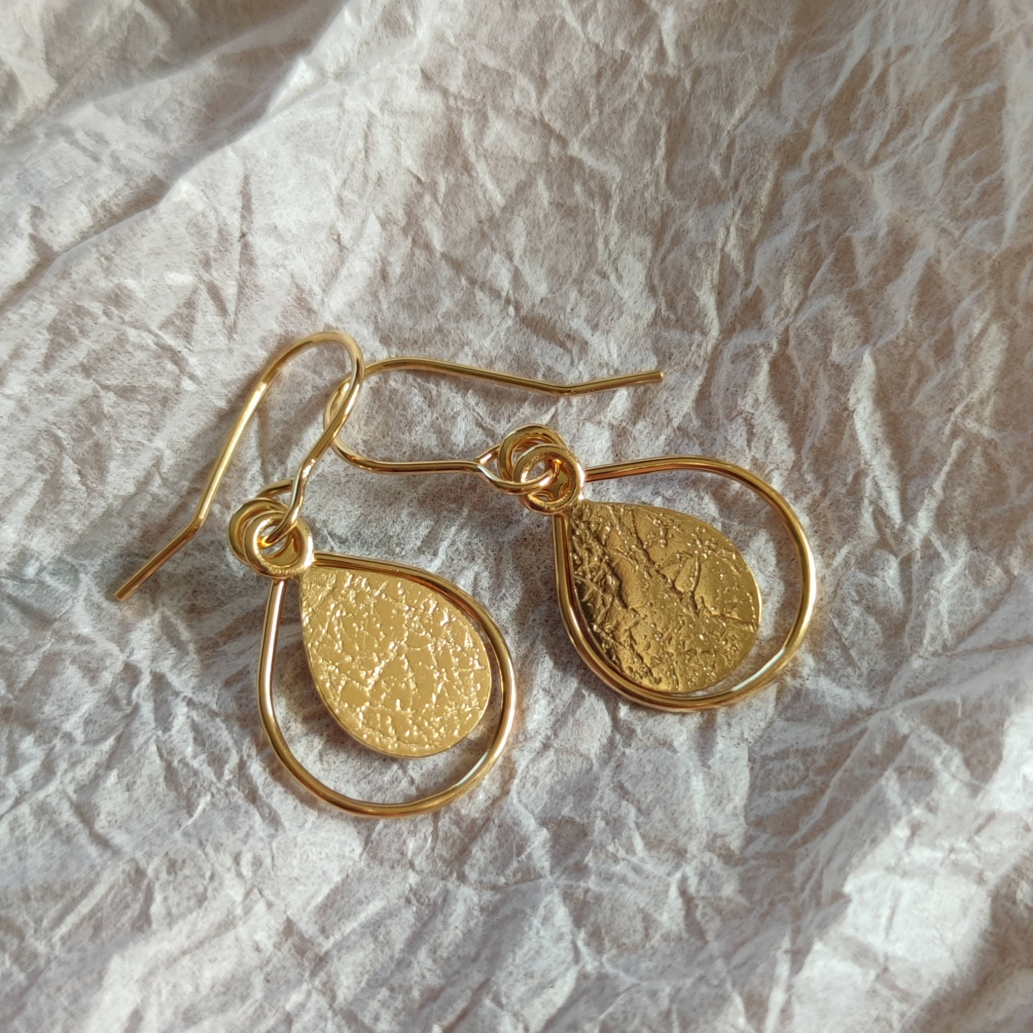 minimalist gold dewdrop drop earrings by aurelium