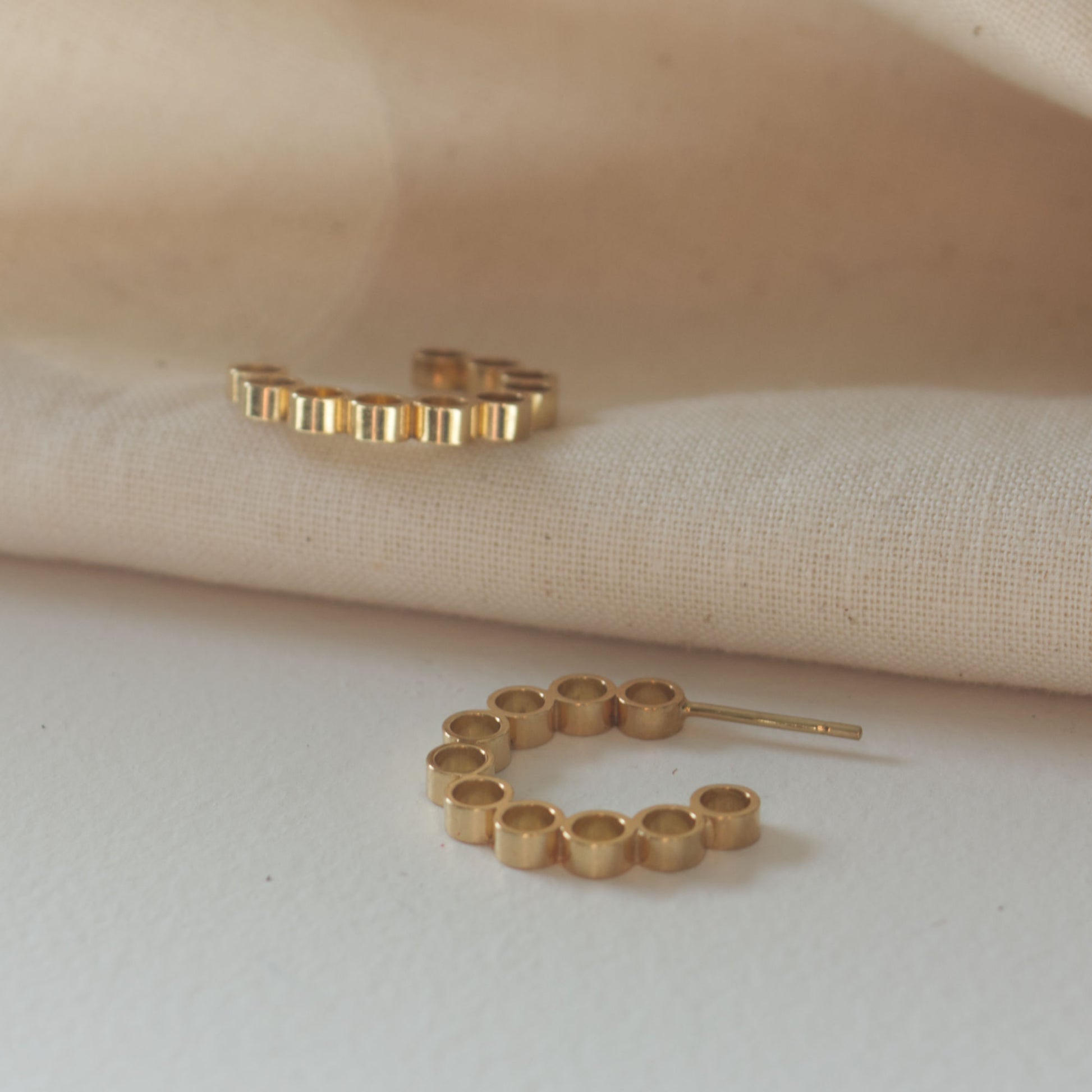 minimalist gold elements hoop earrings by aurelium