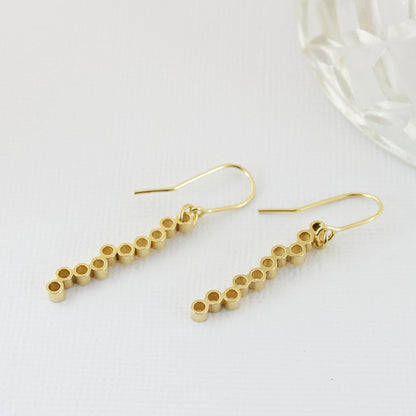 elegant gold circle earrings handmade in christchurch nz