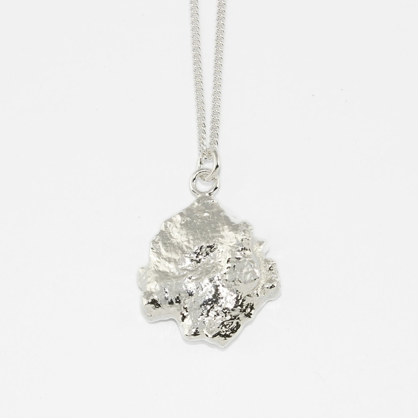 Molten Freeform Nugget Pendant | Silver