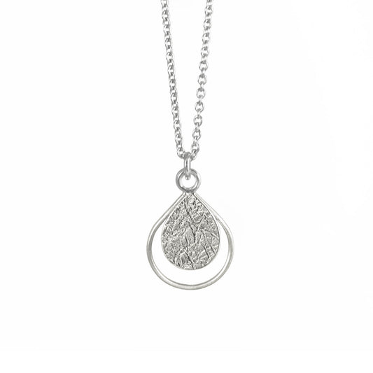 sterling silver dewdrop necklace by aurelium on white background