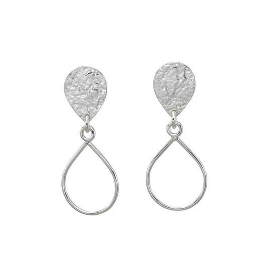 sterling silver droplet earrings by aurelium on white background