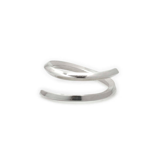 sterling silver flicker ring on white background