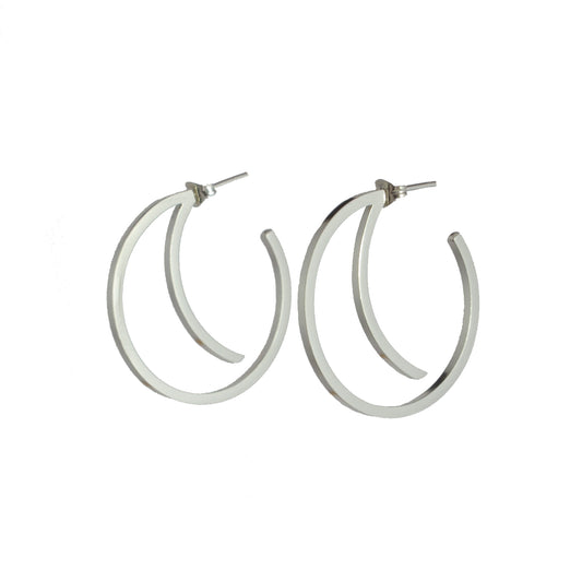 sterling silver luna earrings by aurelium on white background