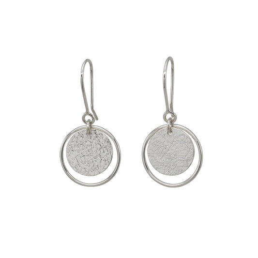 sterling silver roundabout earrings by aurelium on white background