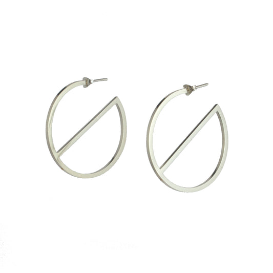 sterling silver slice earrings by aurelium on white background