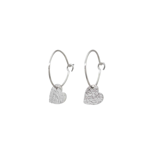 sterling silver sweetheart drop earrings by aurelium on white background