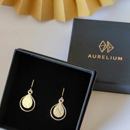sterling silver dewdrop drop earrings in aurelium gift box